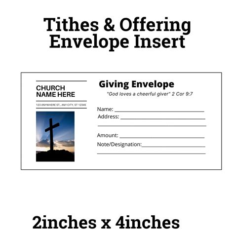 Church Offering Envelope Template